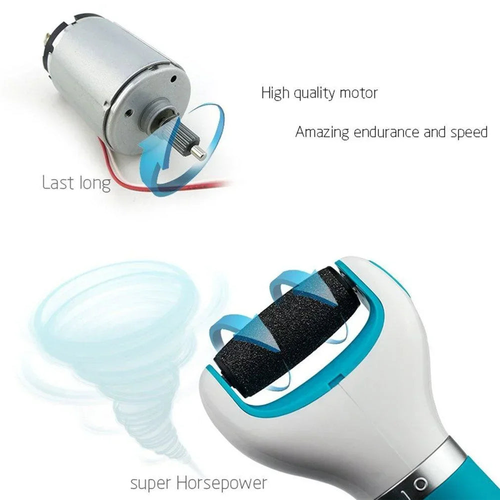 Electric Callus Remover – Battery-Operated, Replaceable Grinding Heads & Washable