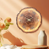 Tree Slice Wall Clock – Silent Quartz Movement, Wood Design & 30–41cm
