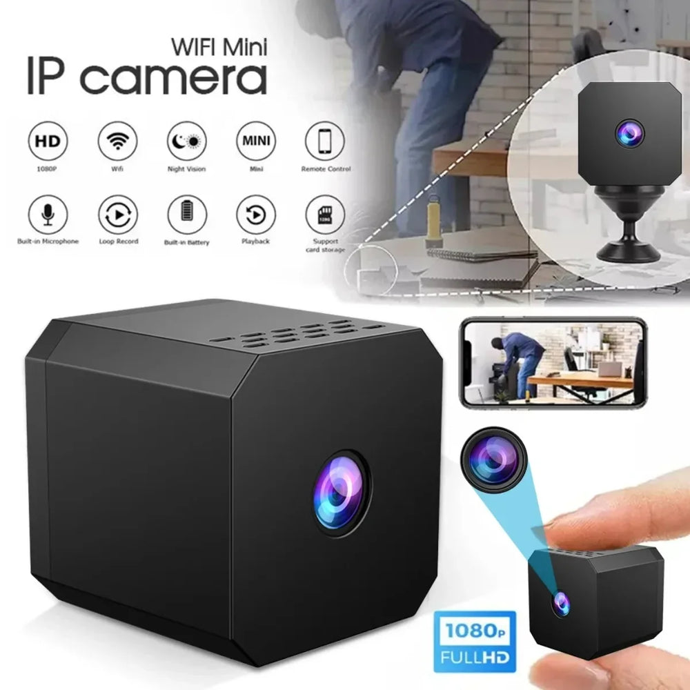 Mini WiFi Camera – 1080p Full HD, Night Vision & Motion Detection