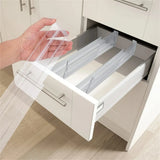 Adjustable Drawer Dividers – Clear Plastic, Expandable & 6-Pack