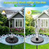 Floating Solar Fountain Pump – 17cm, Cordless Solar-Powered & Bird Bath Fountain