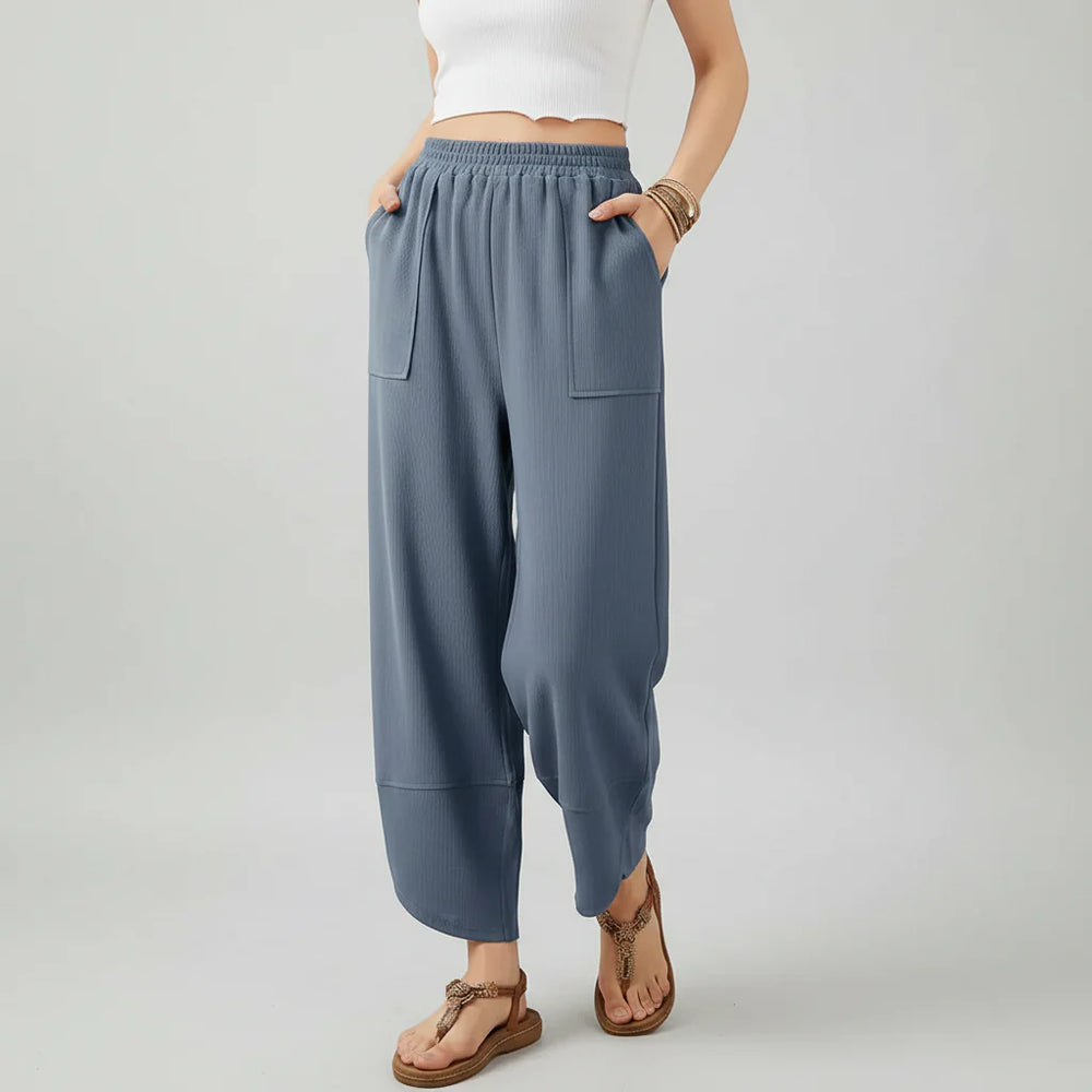 Women Pants Casual Loose Fit Straight Leg Lightweight Summer Trousers