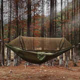 Camping Hammock with Mosquito Net – 210T Parachute Nylon, 200kg Capacity & 260×140cm