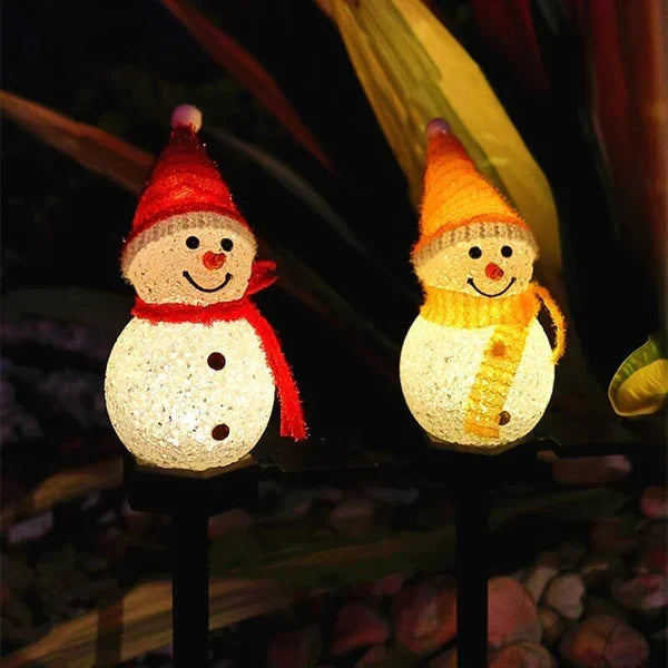 Solar Powered Snowman Garden Lamp – Waterproof Outdoor Christmas Light