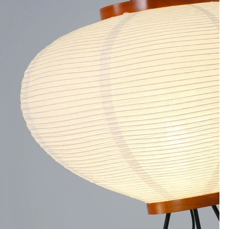 Rice Paper Floor Lamp – Japanese Tripod Design, 3 Light Temperatures & E27 Socket