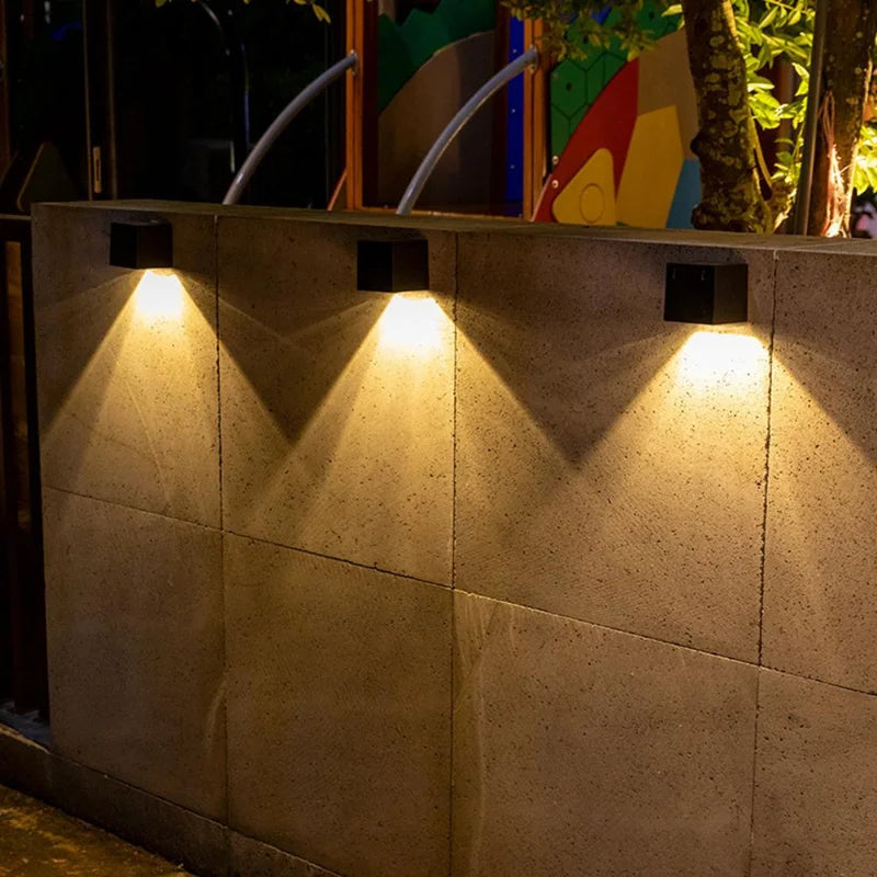 Solar LED Wall Light – RGB Color Change, Cordless & Outdoor Waterproof