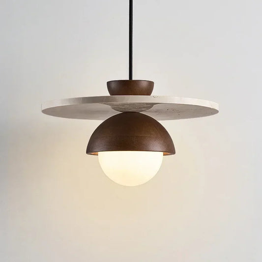 Denmark Pendant Light – Walnut & Stone Design, LED & Scandinavian Style
