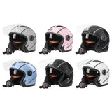 Kalsten | Retro 3/4 Open-Face Motorcycle Helmet with Dual Lens – AeroRide