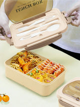 MealMate | Bento Lunch Box with Utensils | 4 Compartments & Leak-Proof Design