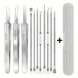 Blackhead Remover Tool Set – 8-Piece Stainless Steel & Storage Case