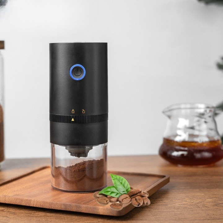 Optimized Product Title: **Elektrische Kaffeemühle für Frisch Gemahlenen Kaffee – Perfekt für Zuhause und Unterwegs** 

This title includes relevant keywords while also emphasizing the convenience and versatility of the product.