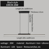 Modern Linear Dining Pendant Light | Minimalist LED Chandelier for Kitchen & Living Spaces
