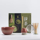 Ceramic Matcha Set 5-Piece Natural Size One Non-Toxic Whisk Bowl Scoop Sifter