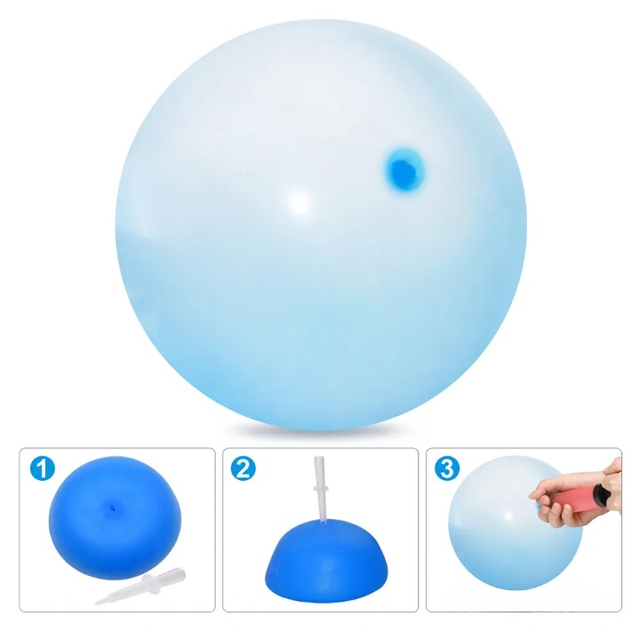 Bubble-Ball für drinnen & draußen – Wasserbefüllbar, bis 122 kg belastbar – Perfekt für Spaß und Fitness!