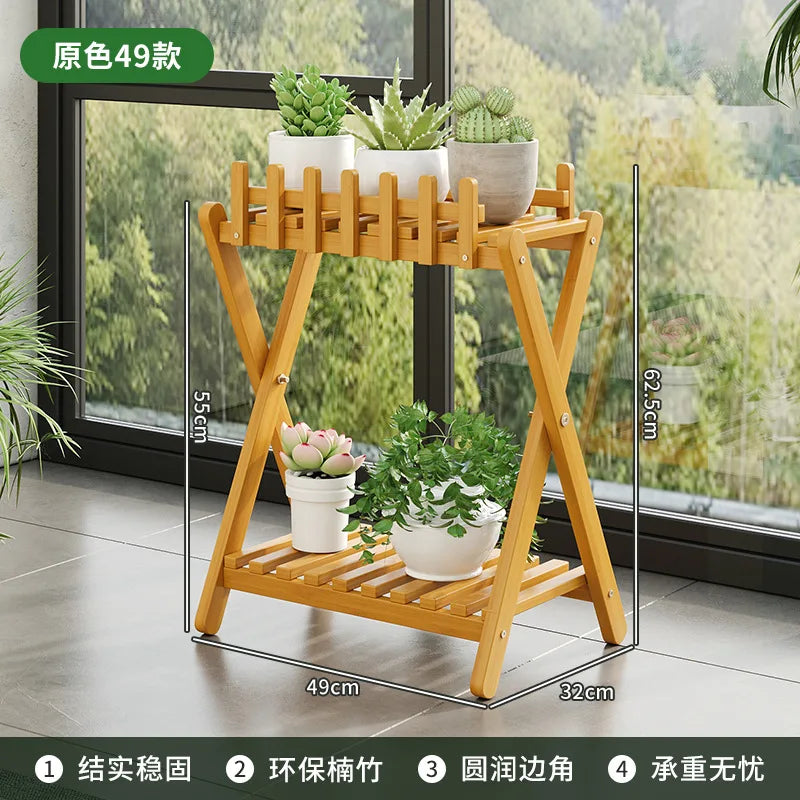 Optimized Product Title: "2-stöckiges Bambus-Pflanzenregal mit dekorativem Zaungitter – Stilvolles Pflanzenregal für Innen- und Außenbereich" 

This title includes relevant keywords while enhancing clarity and appeal for potential buyers.