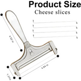 Kalsten | Premium Stainless Steel Cheese Slicer with Adjustable Thickness & Extra Wires