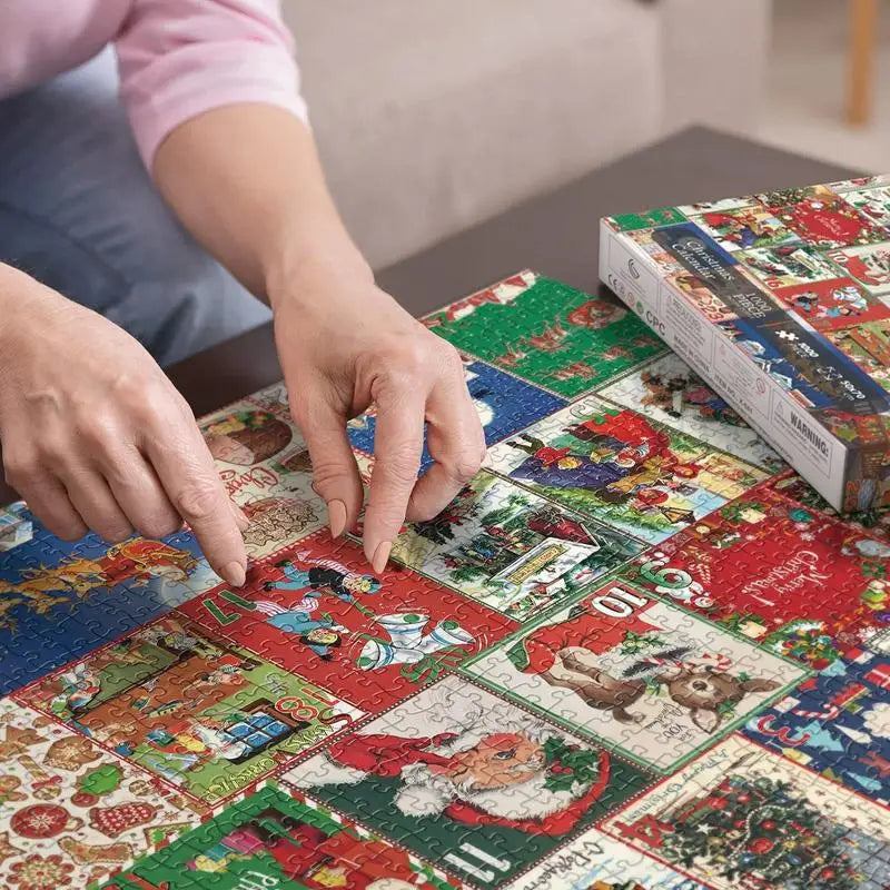 Enhanced Product Title: "Festive Puzzle Advent Calendar - 24 Unique Holiday Puzzles for Family Fun" 

This title includes keywords that can improve search visibility while clearly describing the product.