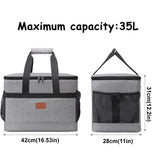Foldable Insulated Cooler Bag – 35L, Shoulder Strap & Mesh Pocket