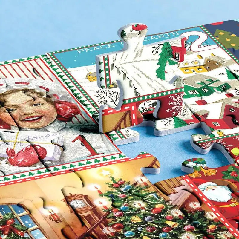 Enhanced Product Title: "Festive Puzzle Advent Calendar - 24 Unique Holiday Puzzles for Family Fun" 

This title includes keywords that can improve search visibility while clearly describing the product.