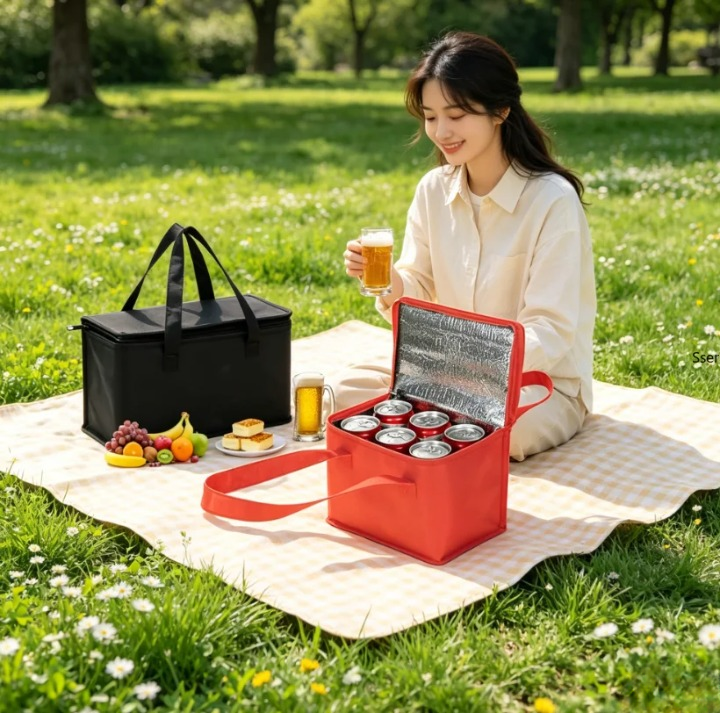 Foldable Insulated Cooler Bag – 600D Polyester, Foil Lining & 2 Sizes