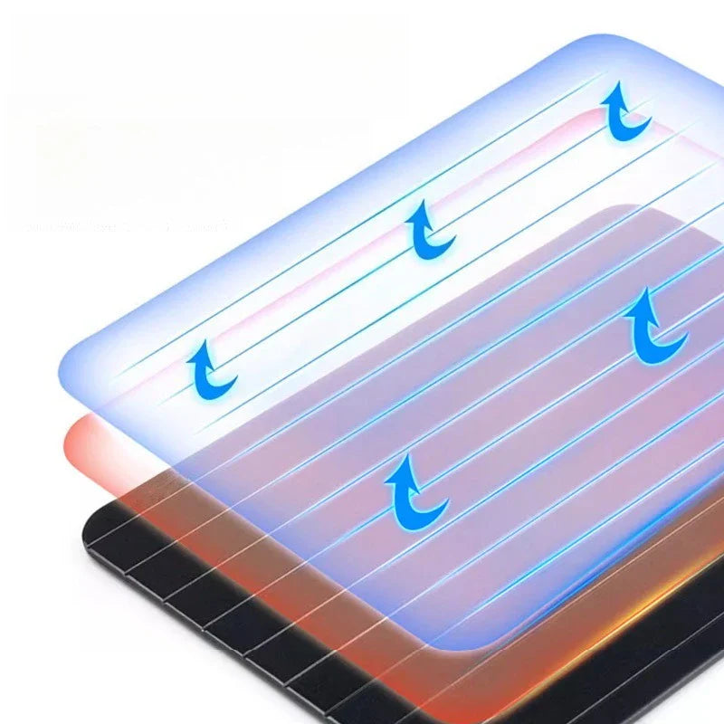 Aluminum Defrosting Tray – 35.5×20.8cm, Ridged Design & Food-Safe