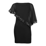 Elegant Plus-Size Sequined Fall Dress - Perfect for Special Occasions