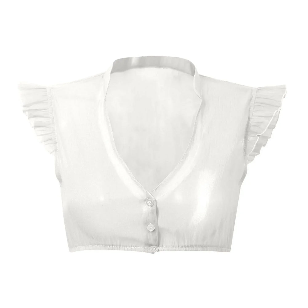 Dirndl Blouse with Flounce Sleeves – Leni Oktoberfest 2025