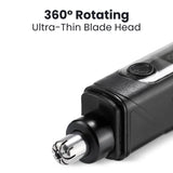 Rechargeable Nose & Ear Hair Trimmer – LED Battery Display, Wet & Dry Use