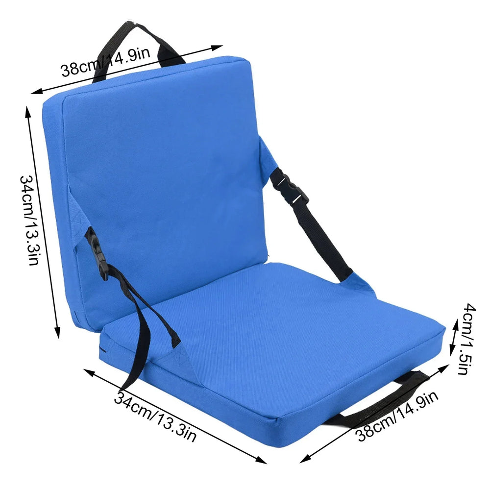 Enhanced Product Title: "Bequemer Klappstuhl mit Rückenlehne und Polsterung – Ideal für Outdoor-Aktivitäten, Camping und Garten" 

This title includes relevant keywords while emphasizing comfort and versatility, making it more appealing for potential buye