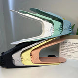 Adjustable Shoe Slot Organizer – 3-Level Height, Stackable & Non-Slip