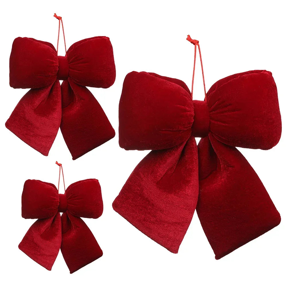Red Velvet Christmas Ribbon – Elegant Wired Ribbon for Tree and Gifts