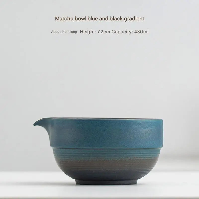 Handcrafted Japanese Matcha Bowl Green Standard Size Ceramic