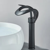 Flowarc Waterfall Mixer Tap – Black-Long