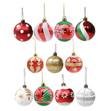 Elegant Snowflake Christmas Bauble Set – Red, White and Gold Ornaments