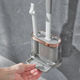 Silicone Toilet Brush Set – Wall Holder, Drain Cleaner & Drip Tray
