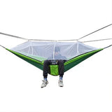Camping Hammock with Mosquito Net – 210T Parachute Nylon, 200kg Capacity & 260×140cm
