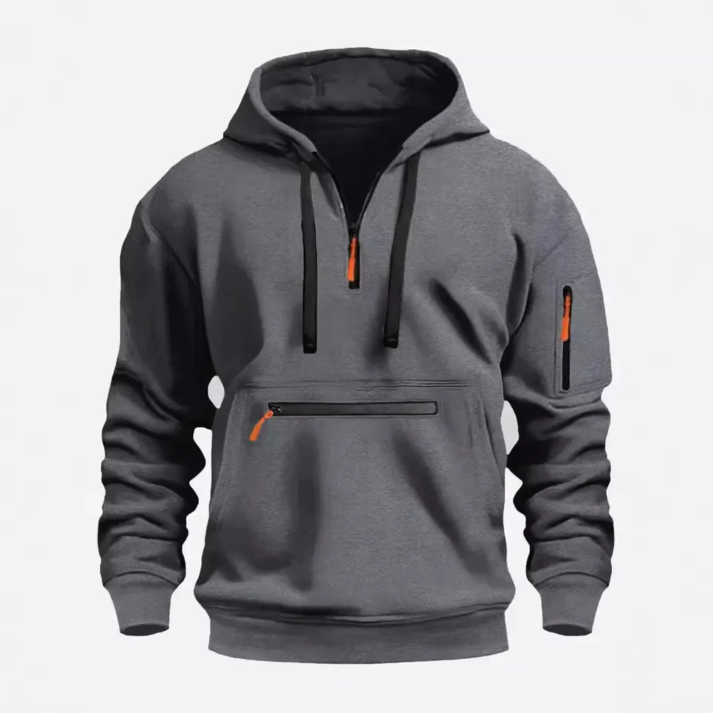 Enhanced Product Title: **AlpenNord Men's Hooded Zip-Up Sweatshirt | Cozy & Stylish Fleece Jacket for Outdoor Activities**
