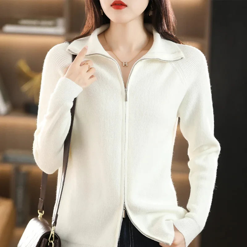 Ladies' Jacket with Double Zip – Celeste