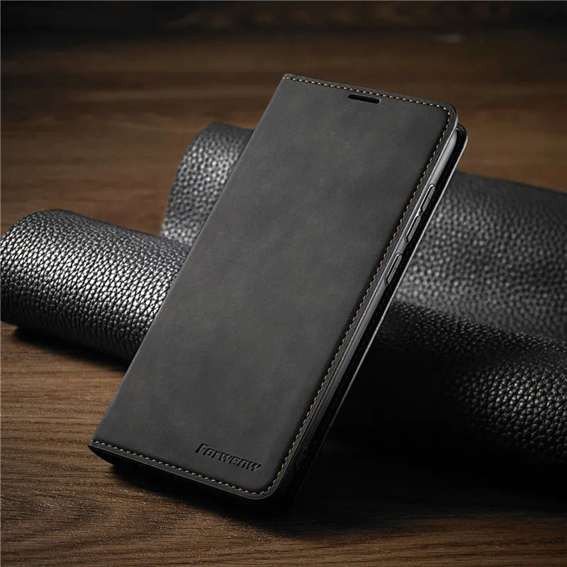 GripFold Magnetic Leather iPhone Case