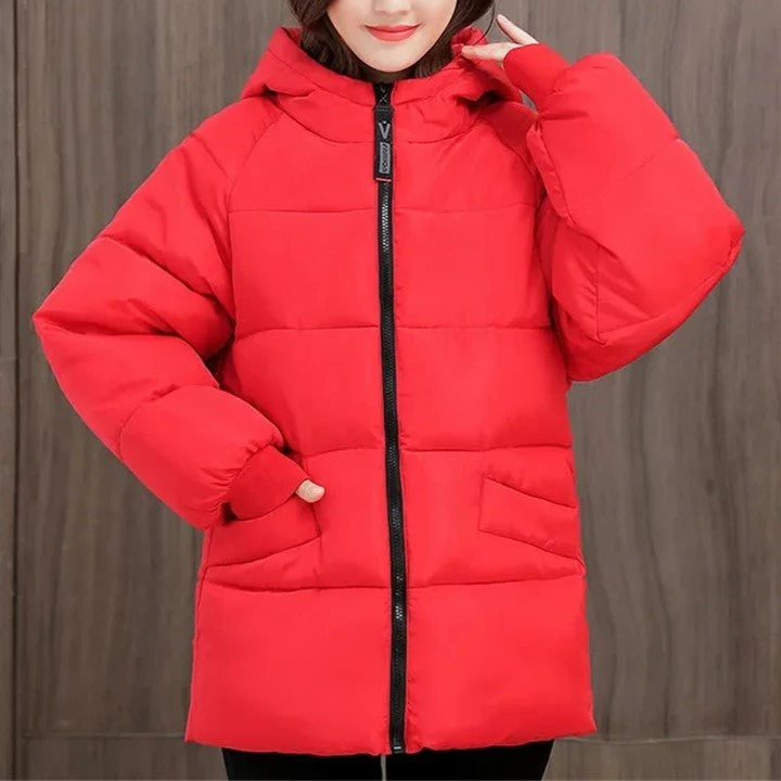 Men's Oversized Padded Winter Parka with Cozy Cotton Hood - Warm & Stylish Outerwear