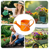 Decorative Metal Watering Can – Painted Steel, Perforated Rose Spout & Ribbon Bow