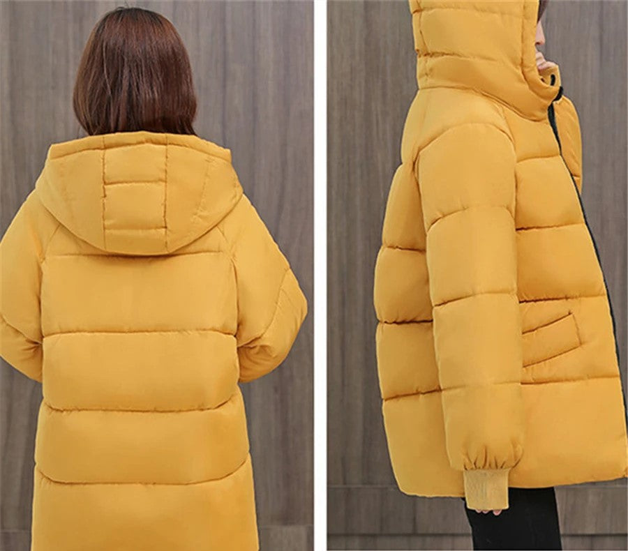Men's Oversized Padded Winter Parka with Cozy Cotton Hood - Warm & Stylish Outerwear