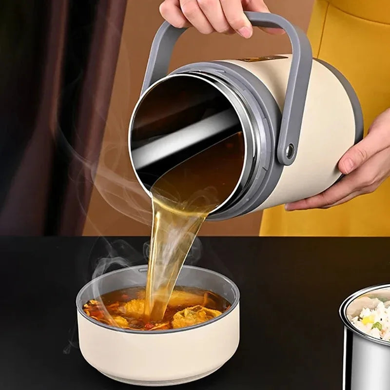 Electric USB Lunch Box – 2.0L, 65°C Food Warmer & Stainless Steel Containers