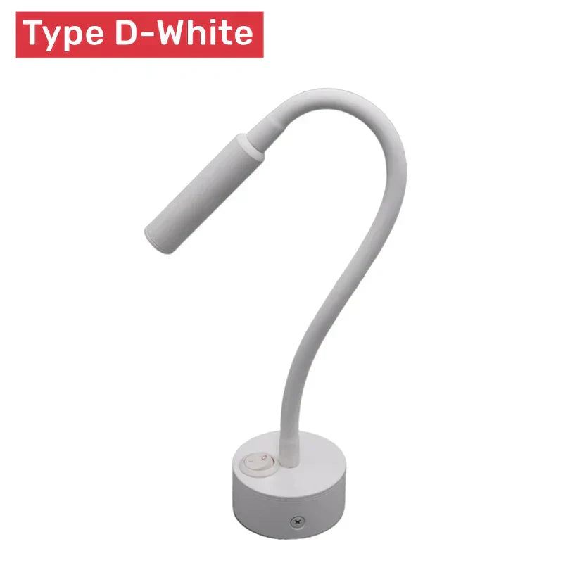 Flexible LED Reading Wall Light – Touch Switch, 3 Color Temperatures & Gooseneck Arm