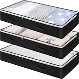 Under-Bed Storage Bags 2-Pack – 90L Each, Clear Zip Lid & Foldable