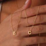 Kalsten | Dainty Minimal Letter Initial Necklace