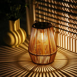 Handwoven Solar Garden Light – Warm White LED, Waterproof Pathway Lantern