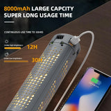 LED Camping Lantern – 8000mAh Power Bank, 3 Light Modes & Waterproof