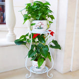 Optimized Product Title: "Zweistöckiges Metall-Pflanzenregal mit Zierrahmen – Stilvolles Pflanzenregal für Innen- und Außenbereich" 

This title includes relevant keywords and provides additional context to attract potential buyers.