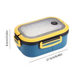 Bento Lunch Box – 1200ml 2-Tier Leakproof, Divided Tray & Spoon & Fork Included